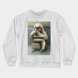 SLOTH IN CLASSROOM Crewneck Sweatshirt